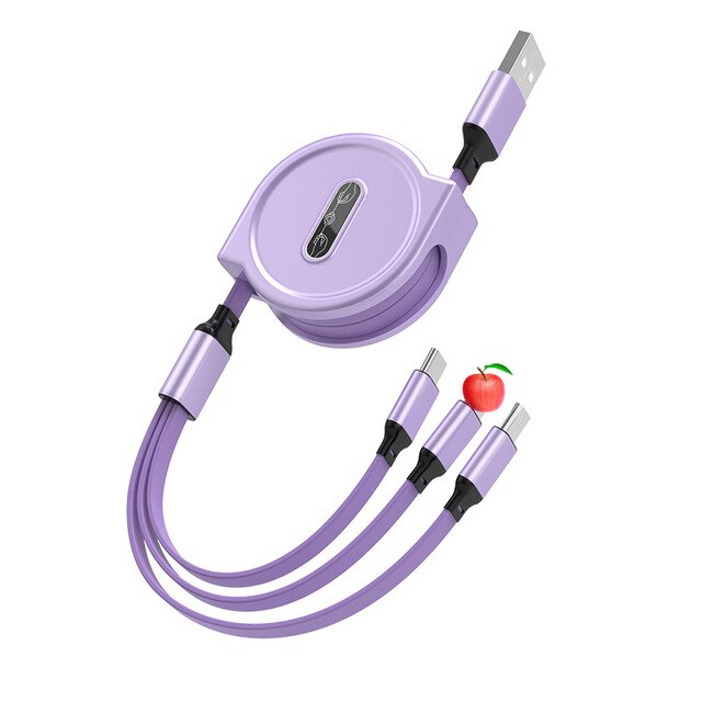 3 in 1 Retractable USB Cable - Franco Gadgets