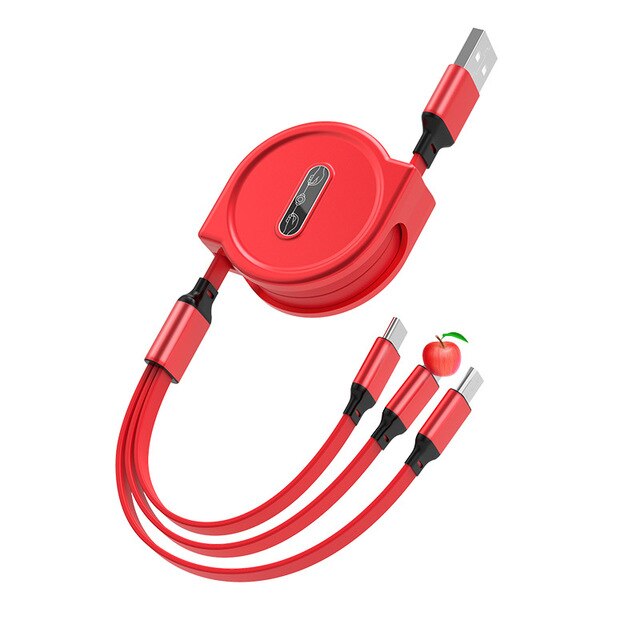 3 in 1 Retractable USB Cable - Franco Gadgets