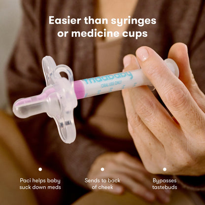 Medifrida Accu-Dose Baby Medicine Syringe with Pacifier Tip, Sick Baby Essentials