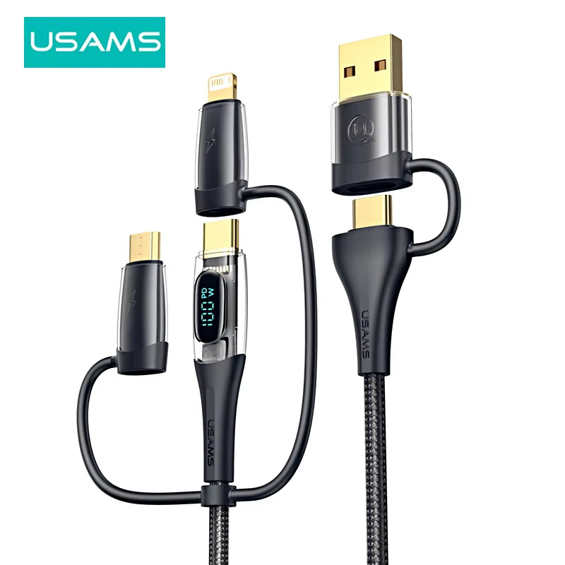 3In2 USB C Cable for Iphone 14 13 12 11 Pro Max 100W Type C PD Fast Charging Cable for Macbook Pro Tablets Xiaomi Samsung