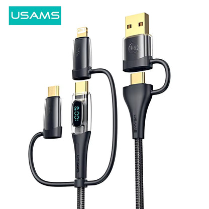 3In2 USB C Cable for Iphone 14 13 12 11 Pro Max 100W Type C PD Fast Charging Cable for Macbook Pro Tablets Xiaomi Samsung